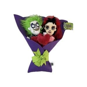 Beetlejuice & Lydia Valentine's Day 13" Plush Bouquet 2025 New Stuffed WB RUZ